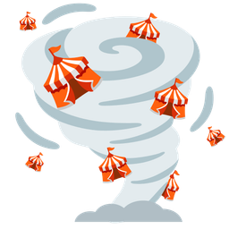tornado and circus tent