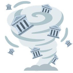 tornado and classical building