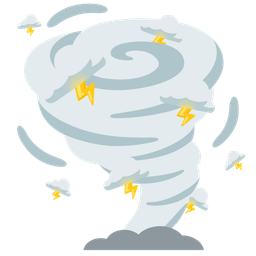 tornado and cloud with lightning