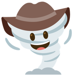 tornado and cowboy hat face