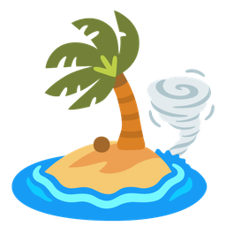 tornado and desert island