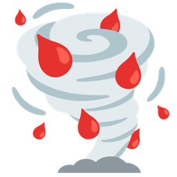 tornado and drop of blood