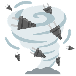 tornado and electric plug
