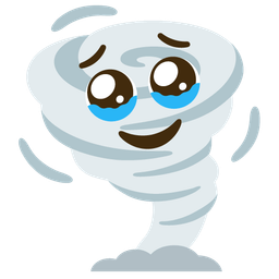 tornado and face holding back tears