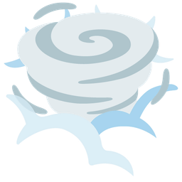 tornado and face in clouds