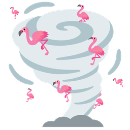 tornado and flamingo