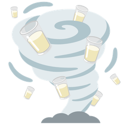 tornado and glass of milk