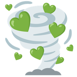tornado and green heart