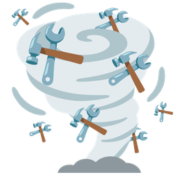 tornado and hammer and wrench