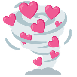 tornado and heart with arrow