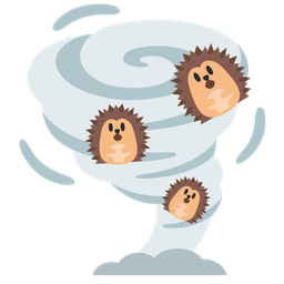 tornado and hedgehog