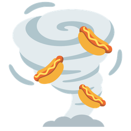 tornado and hot dog
