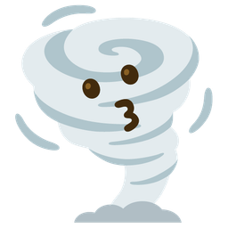 Tornado and Kissing face