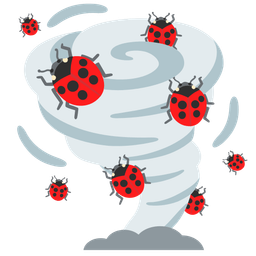 tornado and lady beetle