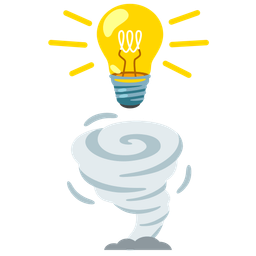 tornado and light bulb