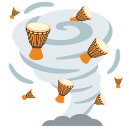 tornado and long drum