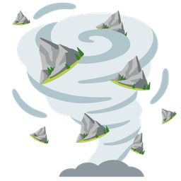 tornado and mountain