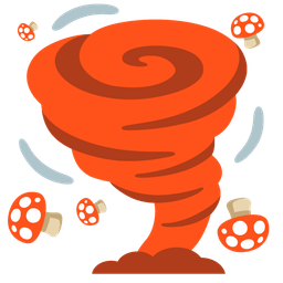 tornado and mushroom