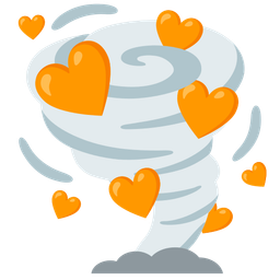 tornado and orange heart