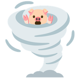 tornado and pig face