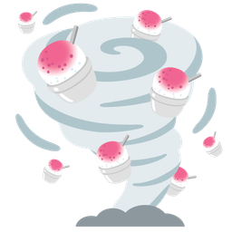 tornado and shaved ice