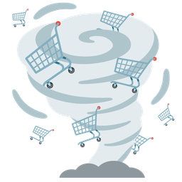 tornado and shopping cart