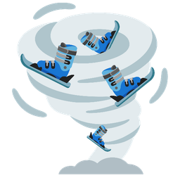 tornado and skis