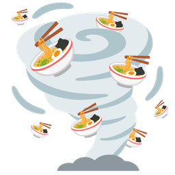 tornado and steaming bowl