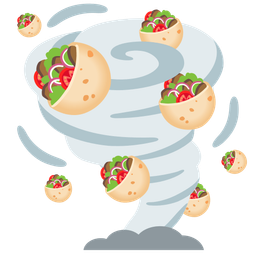 tornado and stuffed flatbread