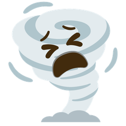 tornado and tired face