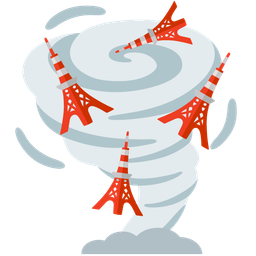 tornado and Tokyo tower