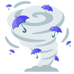 tornado and umbrella