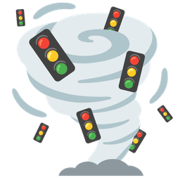 tornado and vertical traffic light