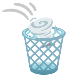 tornado and wastebasket