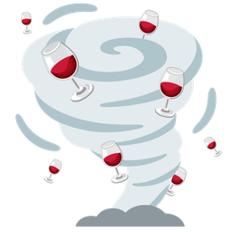 tornado and wine glass