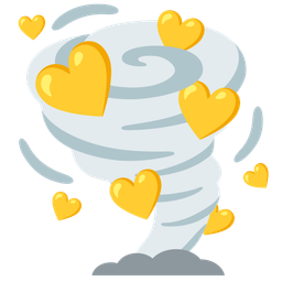 tornado and yellow heart