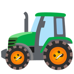 tractor and biting lip