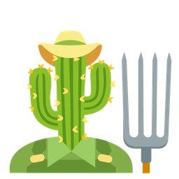 tractor and cactus