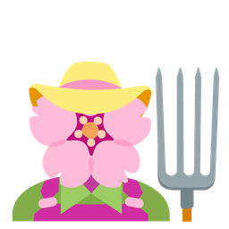 tractor and cherry blossom