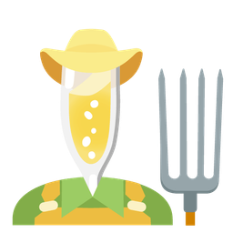 tractor and clinking glasses