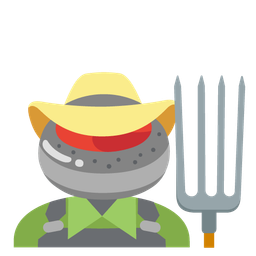 tractor and curling stone