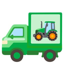 tractor and delivery truck