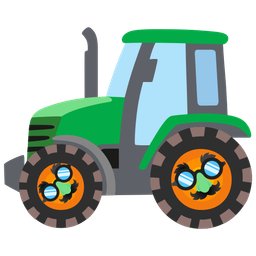 tractor and disguised face