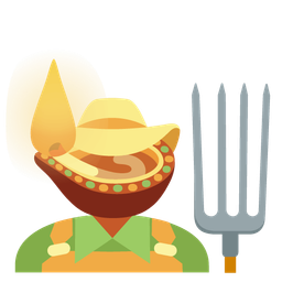 tractor and diya lamp