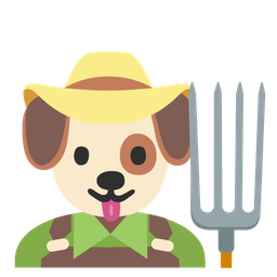 tractor and dog face