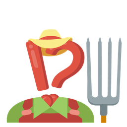 tractor and exclamation question mark