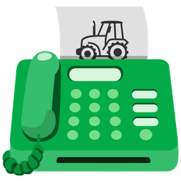 tractor and fax machine