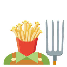 tractor and french fries