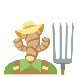 tractor and ginger root