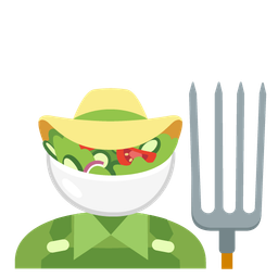 tractor and green salad